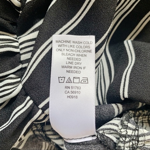 Bold Striped V Neck Summer Dress with Ruffled Hem - Picture 6 of 6